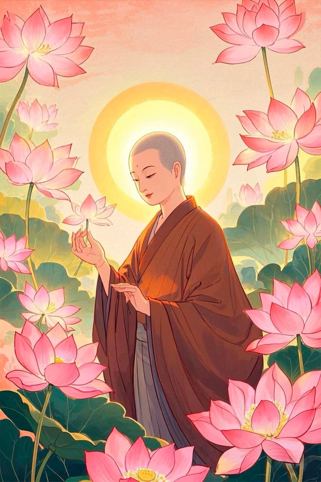 朗然比丘尼三見極樂而預知時至往生